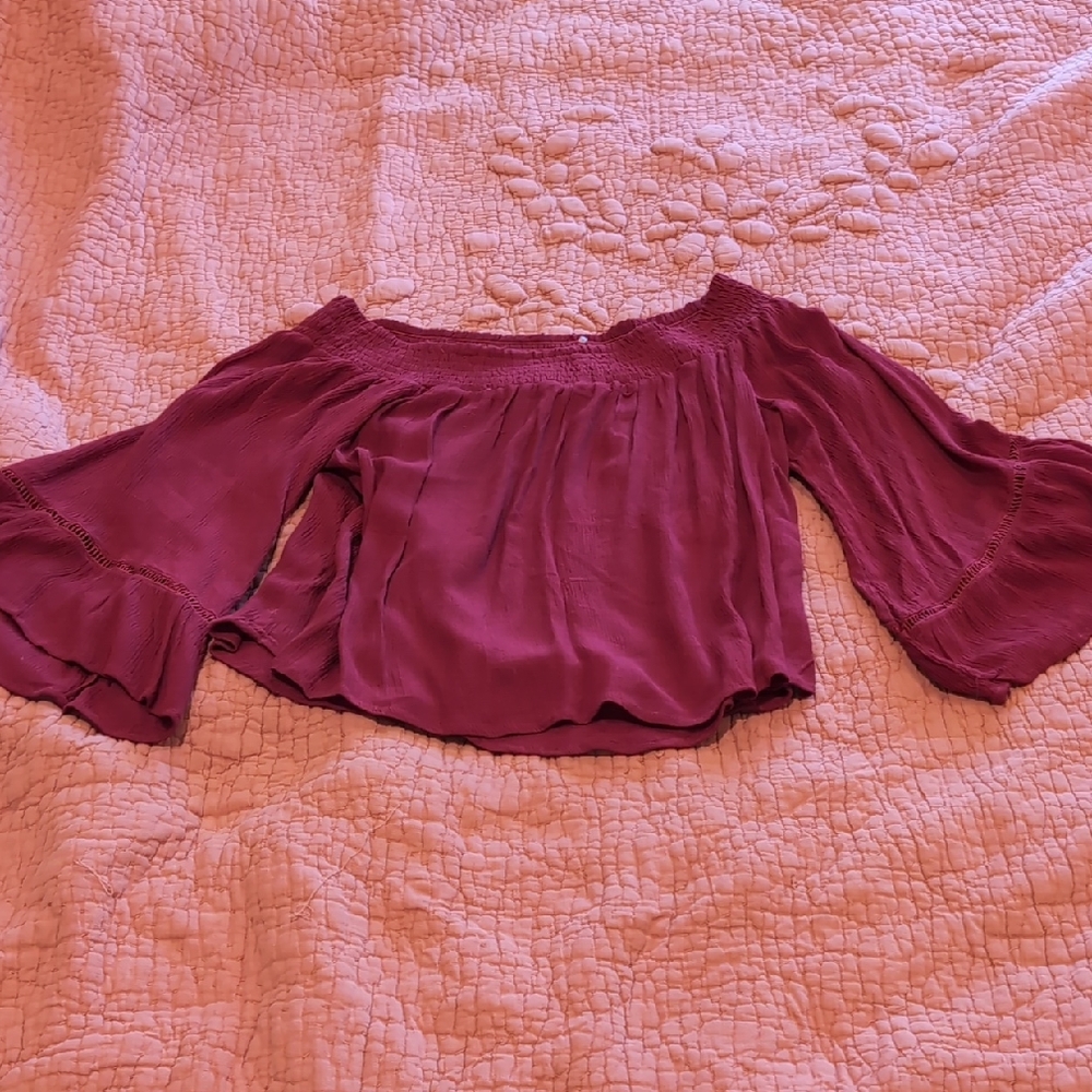 Women's Off-Shoulder Red Top